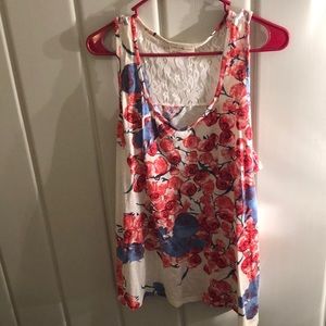 Bobbie Brooks floral lace tank top